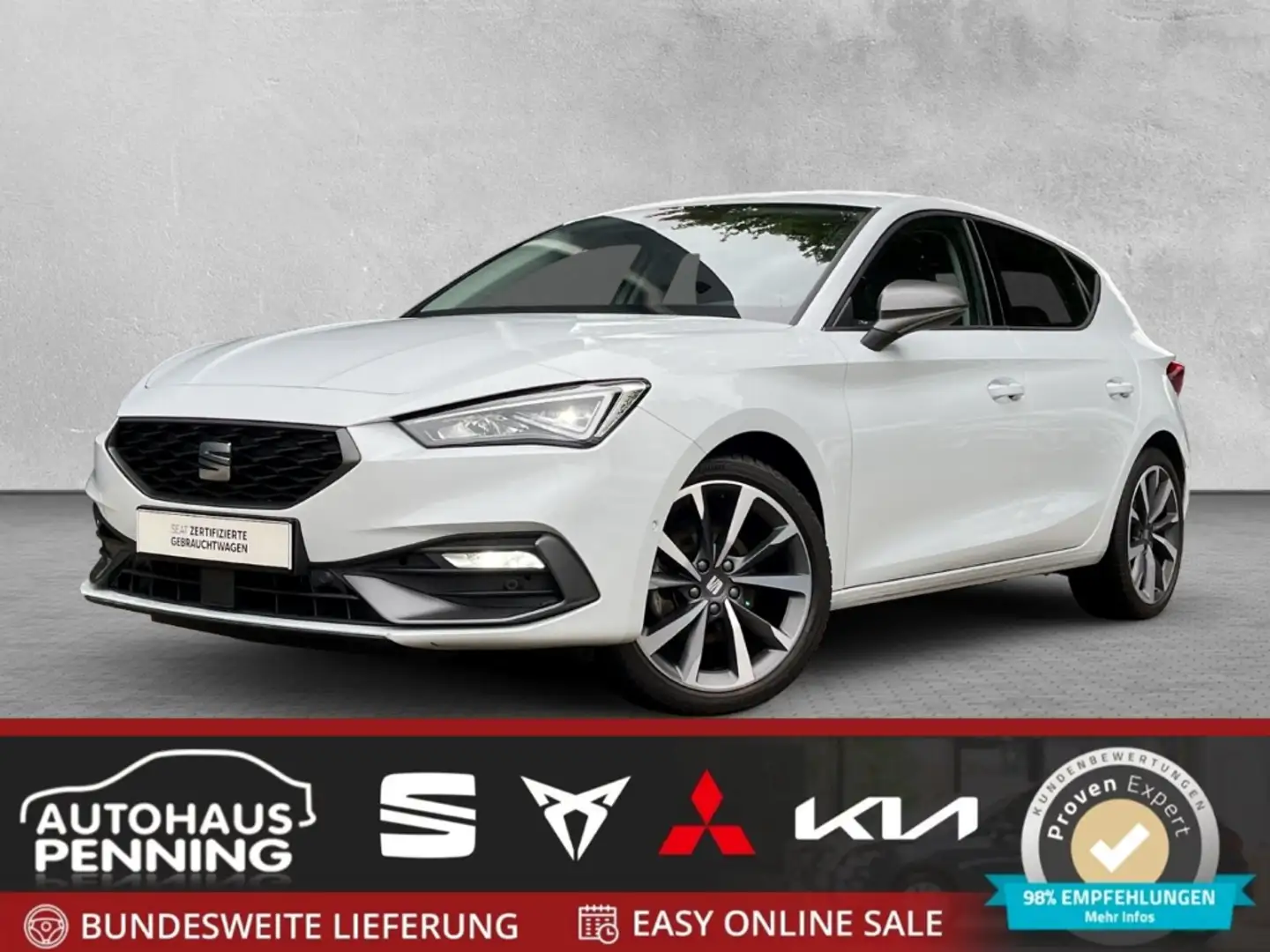 SEAT Leon 1.5 TSI FR LED Apple CarPlay ACC PDC Klima Rückfah Weiß - 1