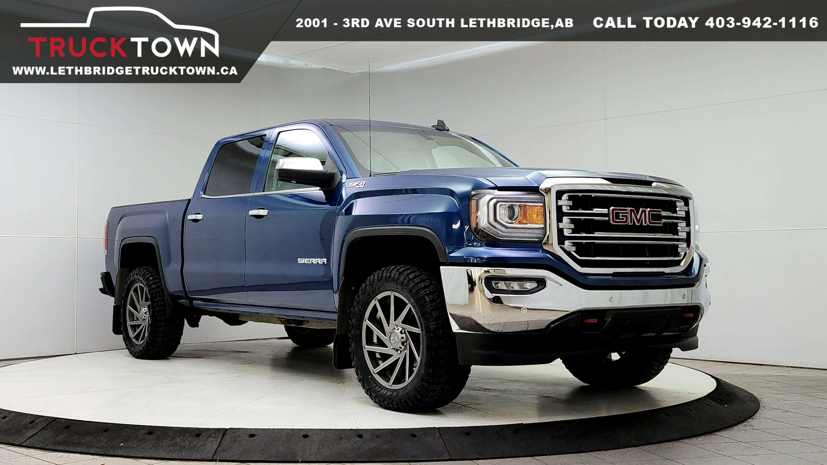 Stone Blue Metallic 2018 GMC Sierra 1500 Pickup Truck Four-Wheel Drive Automatic