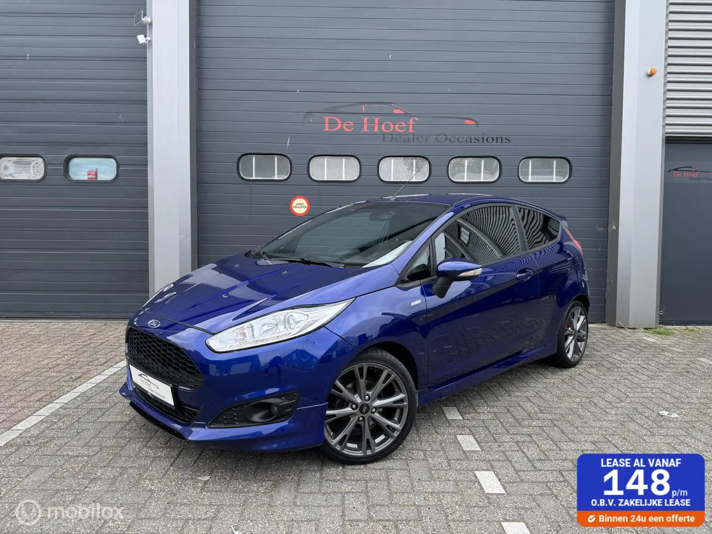 Ford Fiesta 1.0 EcoBoost ST-Line✓Navi ✓Climate ✓Keyless ✓APK Blauw - 1