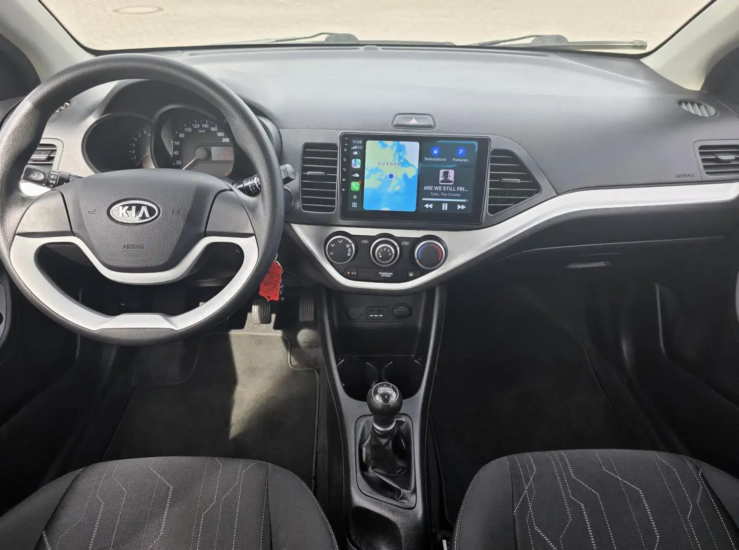Kia Picanto 1.0 CVVT 5 deurs Plus Pack APPLE CARPLAY ANDROID Zwart - 2