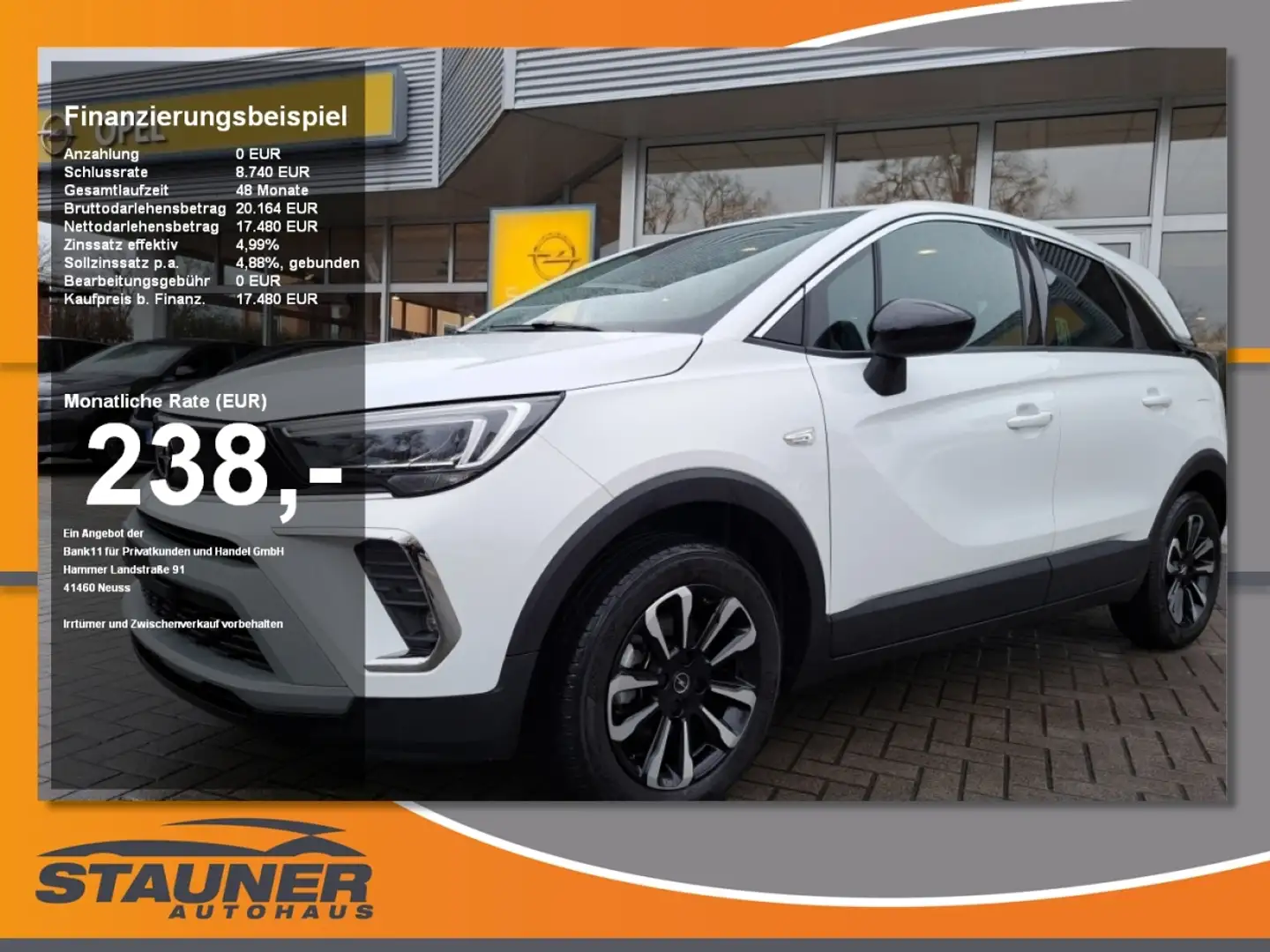 Opel Crossland 1.2 Turbo Elegance Paket Navi Kamera Parkpilot Bílá - 1