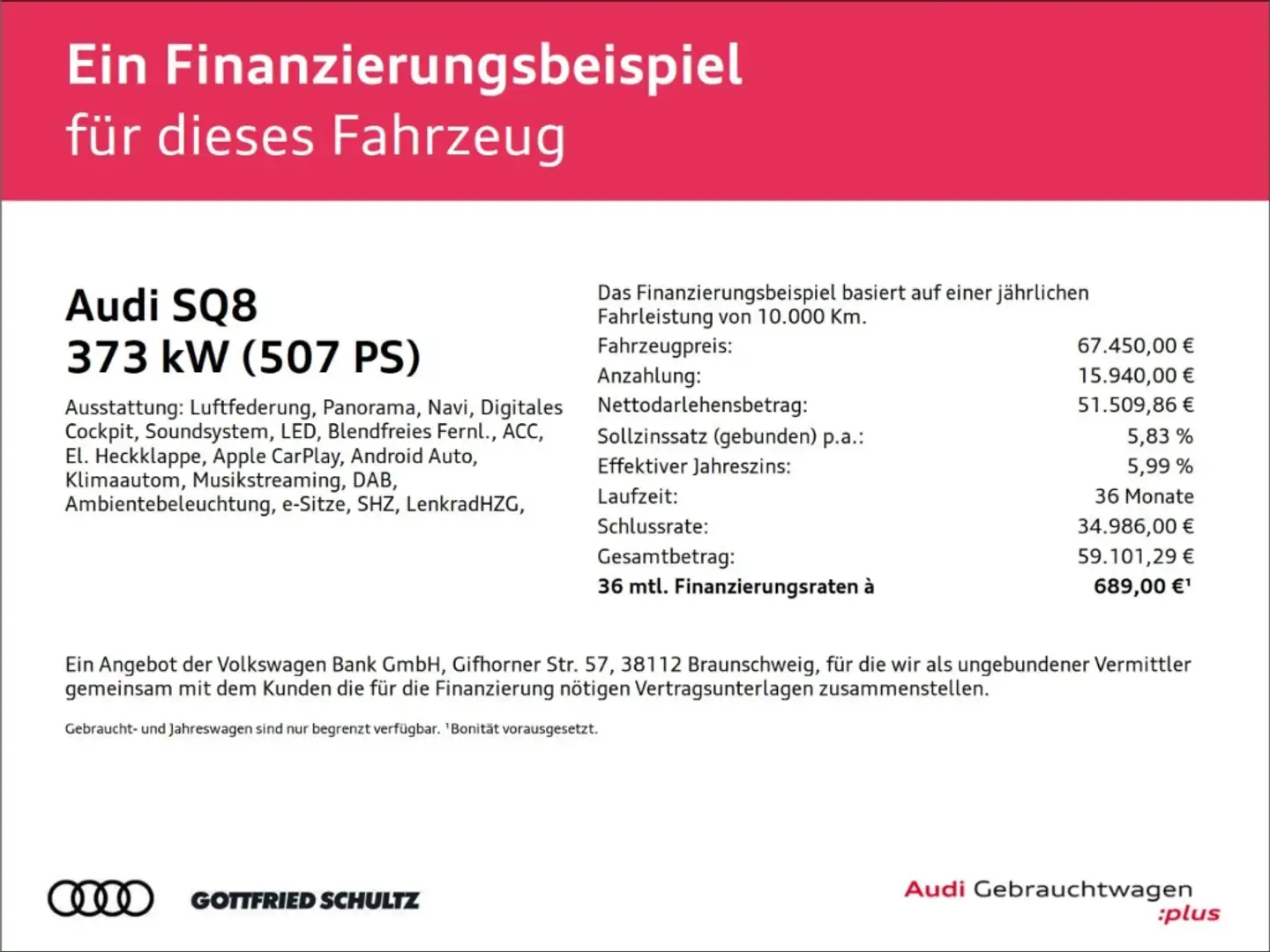 Audi SQ8 4.0 TFSI quattro Navi HD Matrix LED Pano Allradlen Schwarz - 2