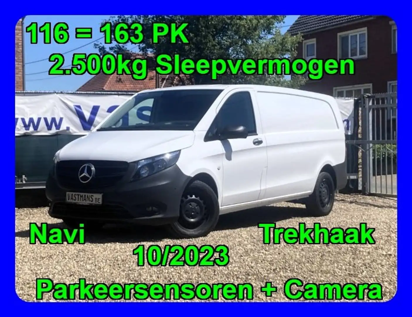 Mercedes-Benz Vito 116 27000€ + BTW / Extra Lang / Trekhaak 2500kg Wit - 1