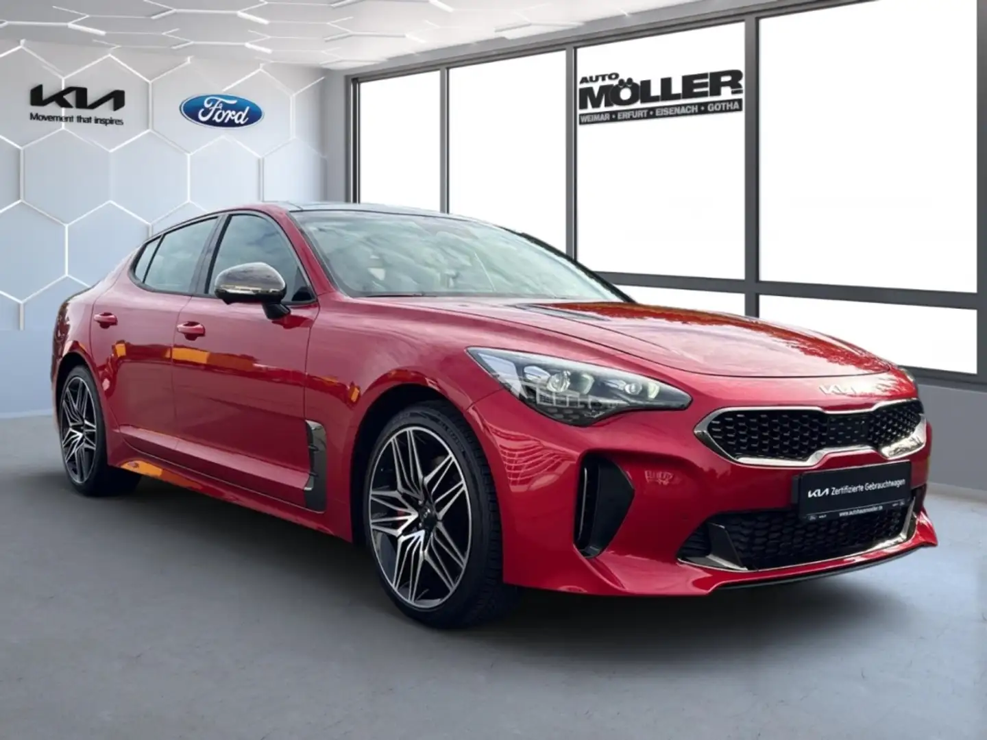 Kia Stinger GT 3.3T Glasdach BASTUCK 360°Kamera ACC Totwinkel Rot - 2