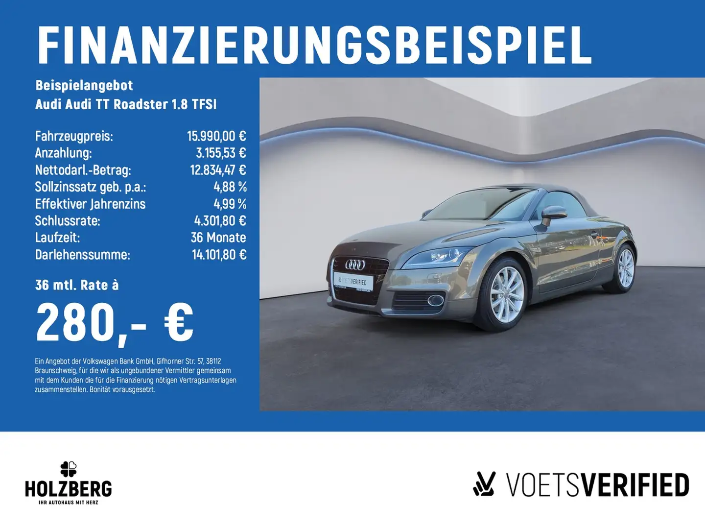 Audi TT Roadster 1.8 TFSI Bi-Xenon+Leder/Nappa Gris - 2