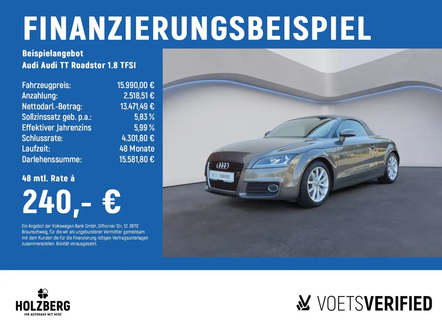 Audi TT Roadster 1.8 TFSI Bi-Xenon+Leder/Nappa Grau - 2