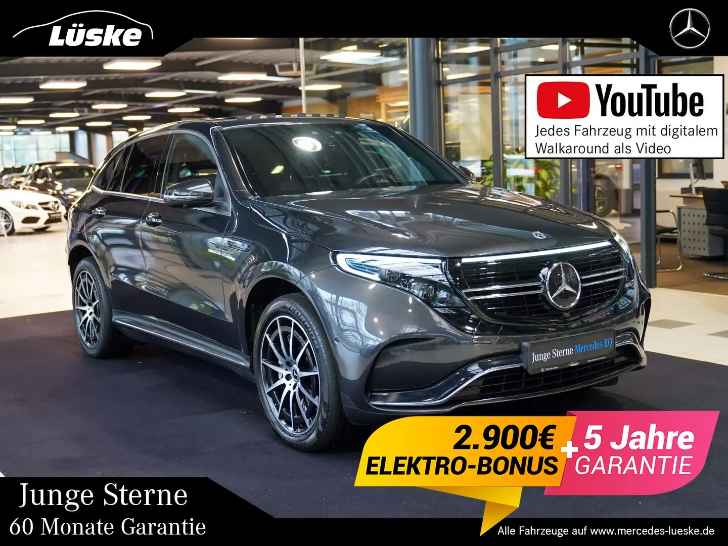 Mercedes-Benz EQC 400 EQC 400 4M AMG Line 5 Jahre Garantie Sitzklima Grau - 1