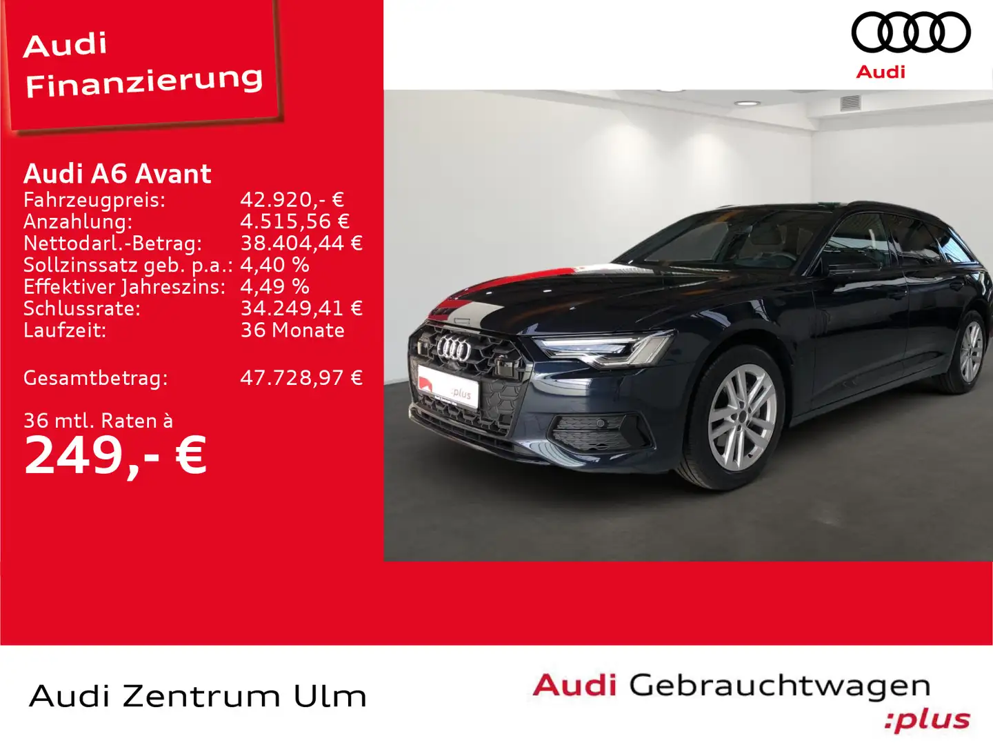 Audi A6 advanced 40 TDI HuD LEDER MATRIX NAVI Blu/Azzurro - 1