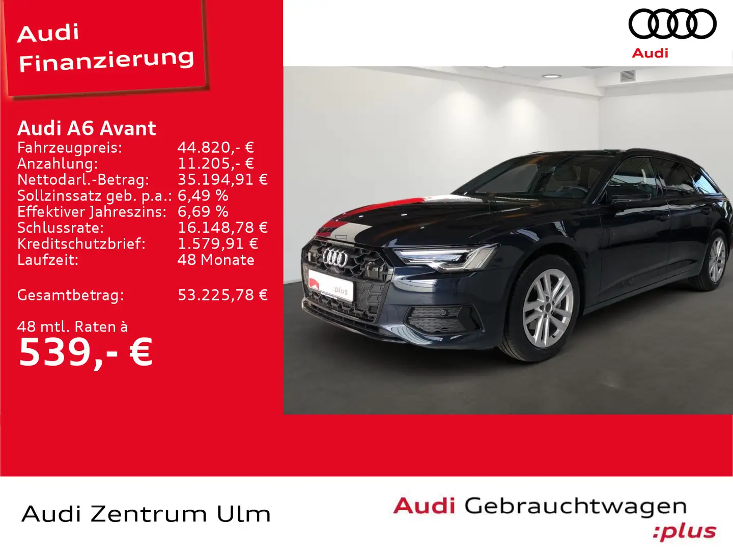 Audi A6 advanced 40 TDI HuD LEDER MATRIX NAVI Azul - 1