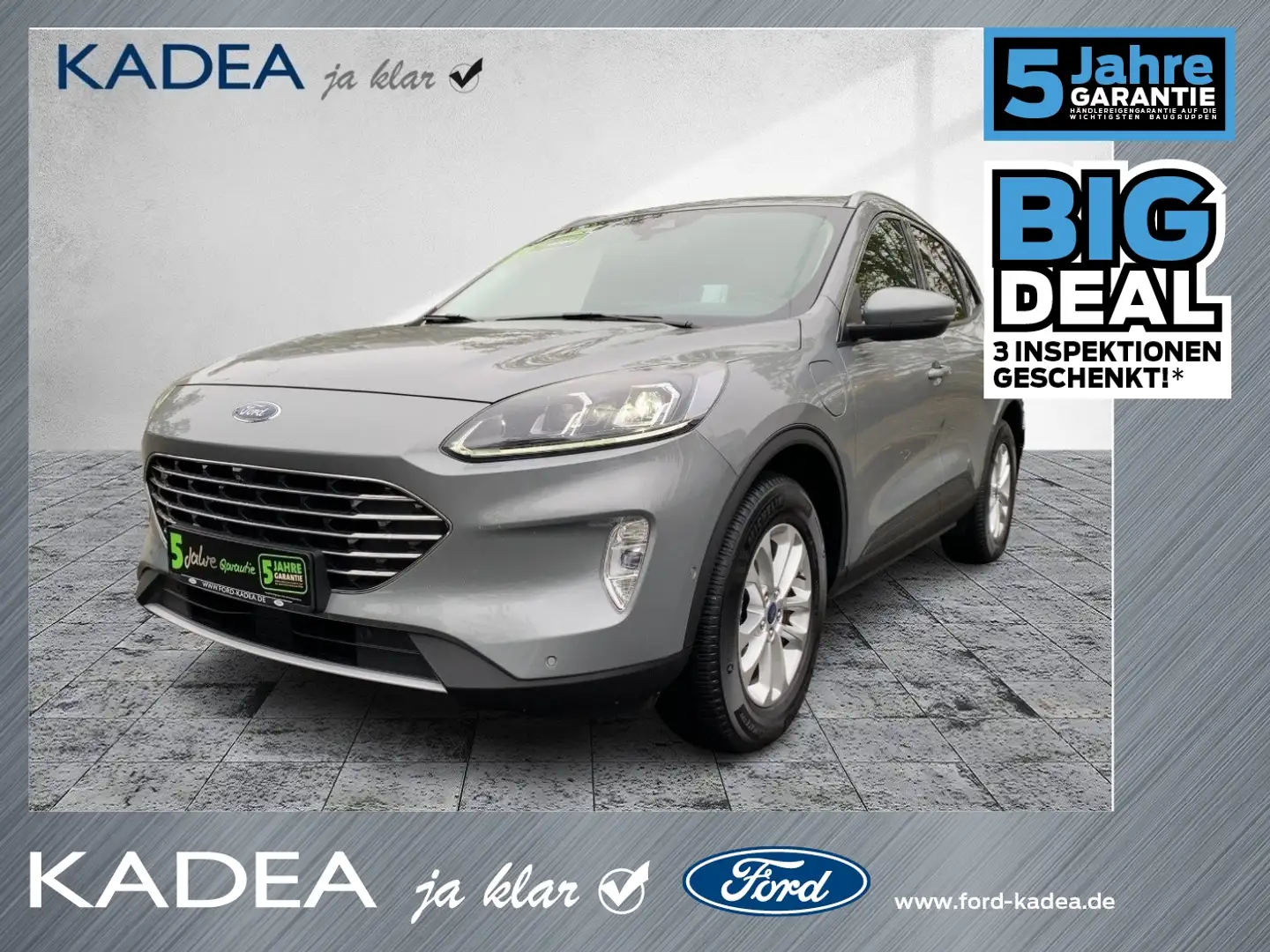 Ford Kuga 2.5 PHEV Titanium X ACC+ELEK. AHK+TWA+KAMERA Zilver - 1
