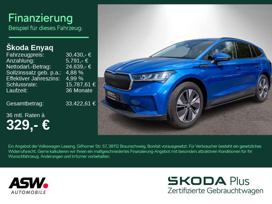 Second hand Škoda Enyaq electro