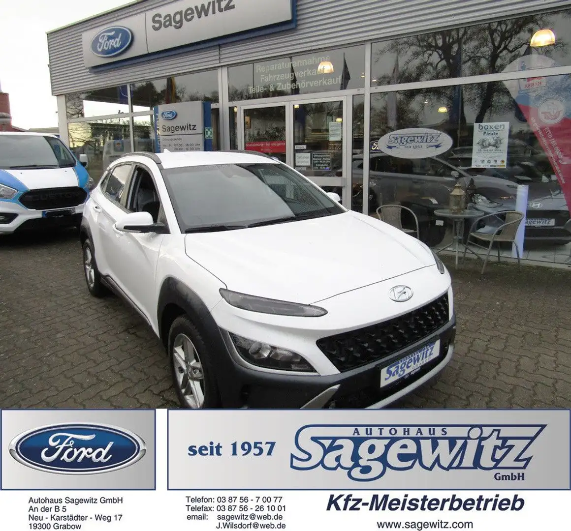 Hyundai KONA 1.0 T-GDI Pure 2WD SHZ USB BT DAB+ Blanc - 1