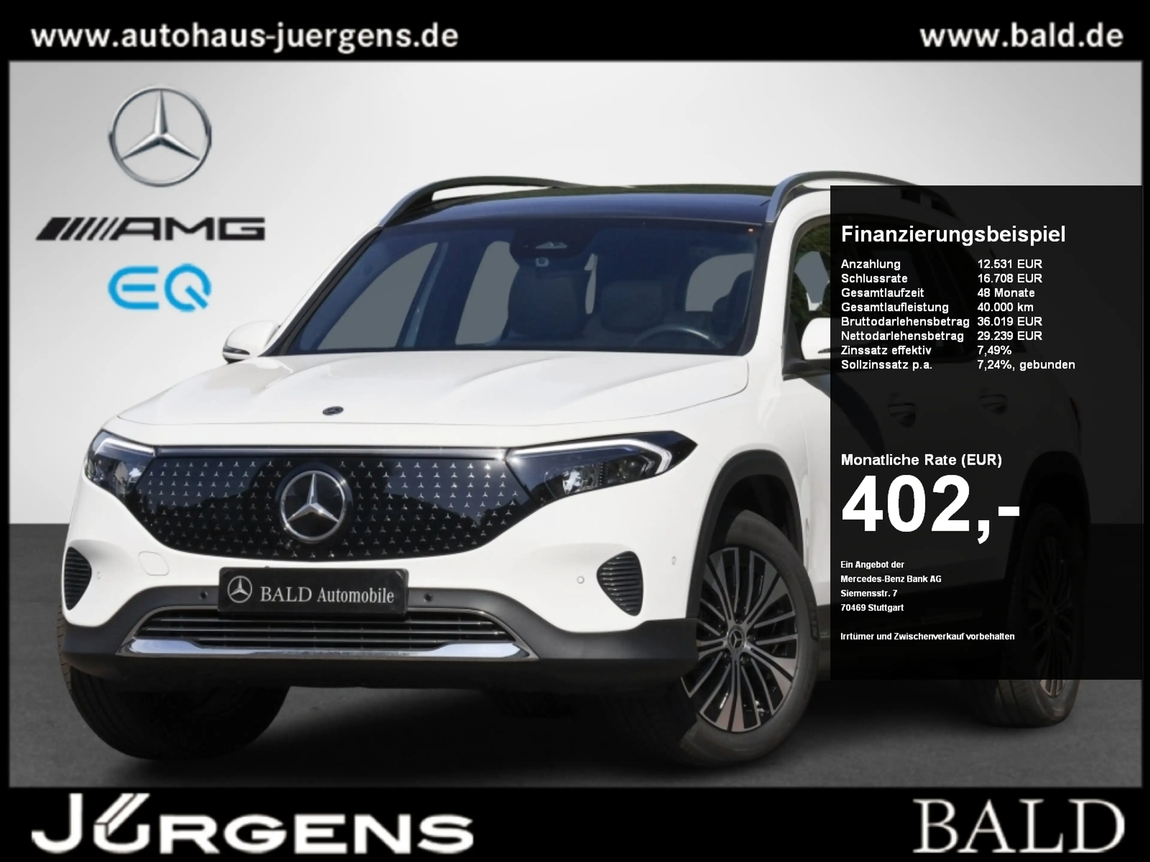 Mercedes-Benz EQB 300 4M Electr-Art/Pano/360/Ambi/Keyl/Totw/18