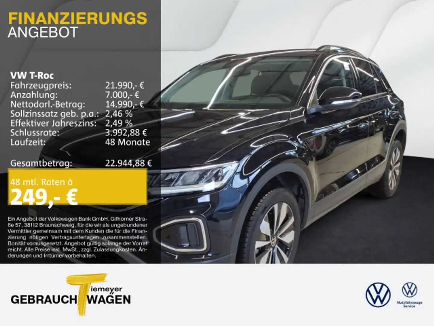 Volkswagen T-Roc 1.0 TSI GOAL NAVI SITZHZ LED PDC Noir - 1