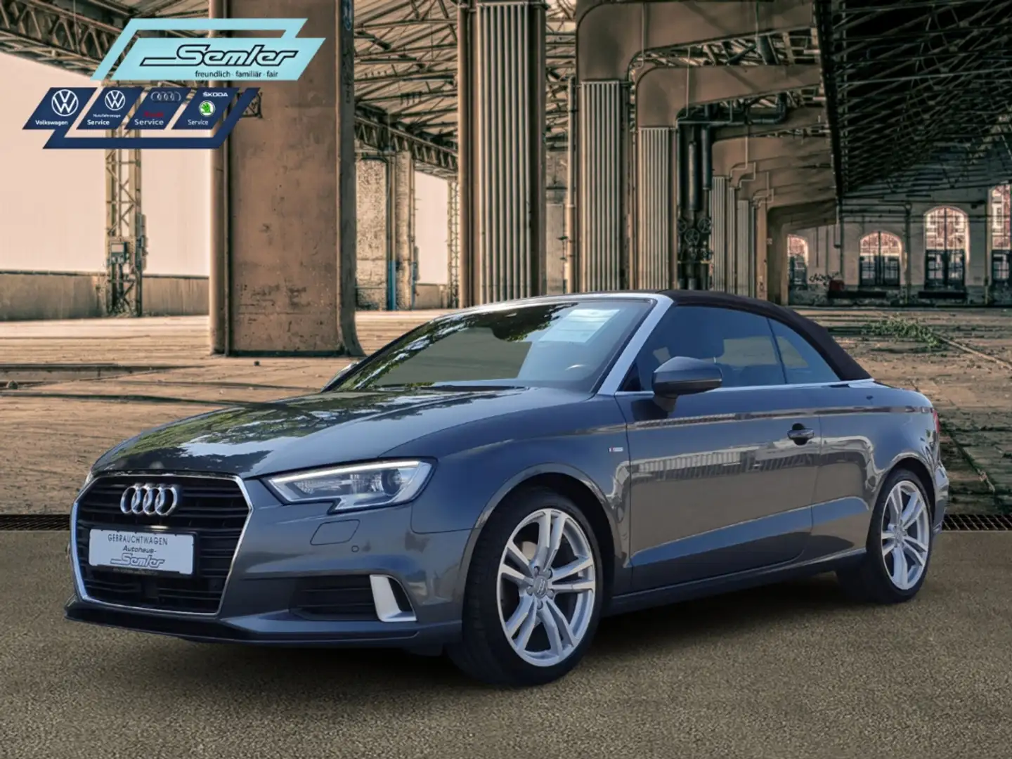 Audi A3 Cabriolet S-Line TFSI S-Tronic ACC T.LEDER NAVI XE Grijs - 2