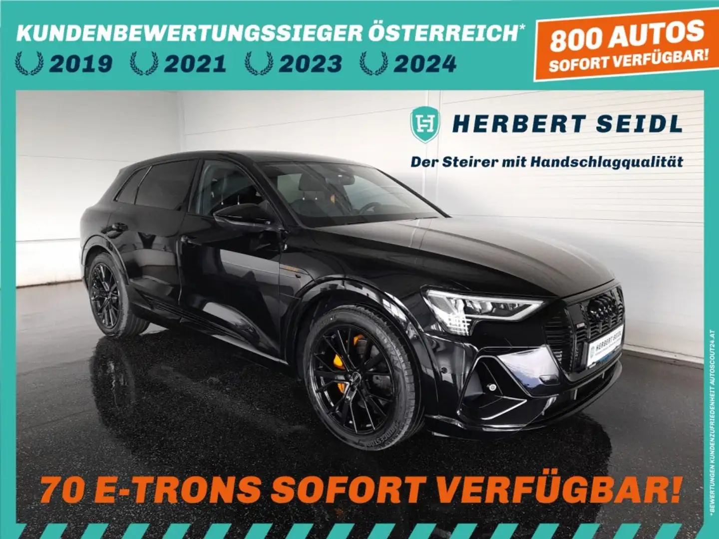 Audi e-tron 55 quattro S-LINE BLACK EDITION *NP: € 96.288,-- / 21 ZOLL / AMBIENTE LICHTPAKET PLUS / 360° KAMERA / OPTIKPAKET SCHWARZ Schwarz - 1