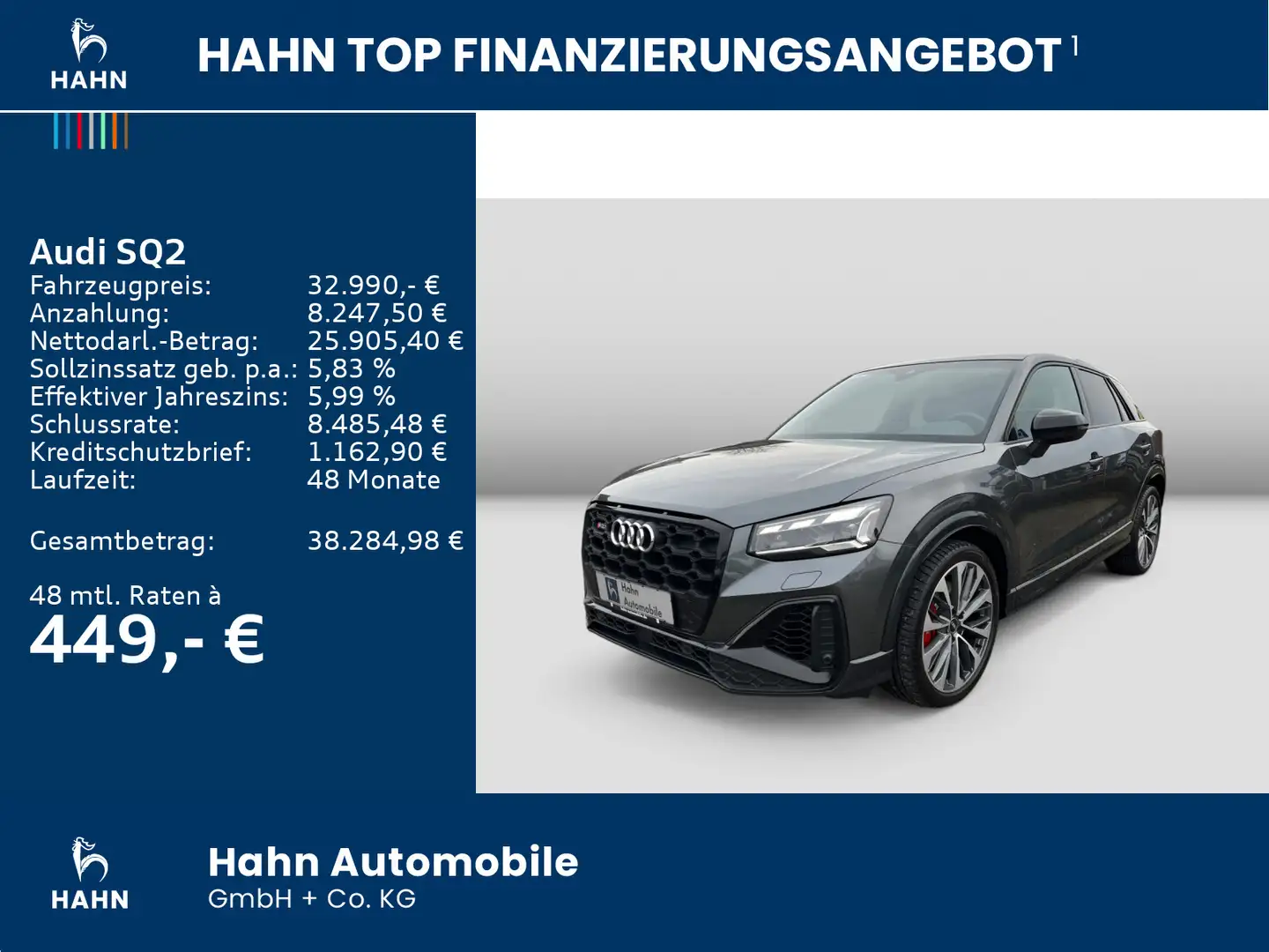 Audi SQ2 2.0TFSI quattro Pano Virtual LED CAM  Keyles Grau - 2