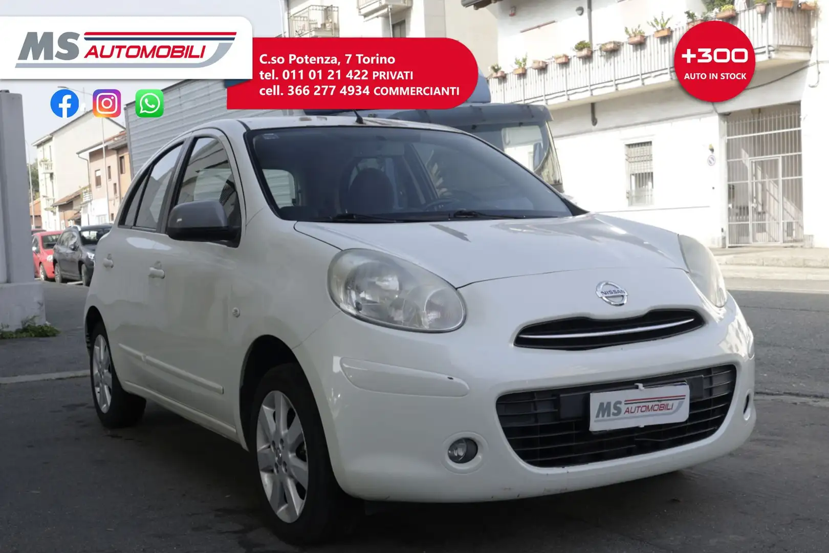 Nissan Micra Micra 1.2 12V 5 porte  Acenta Unicoproprietario Bianco - 1