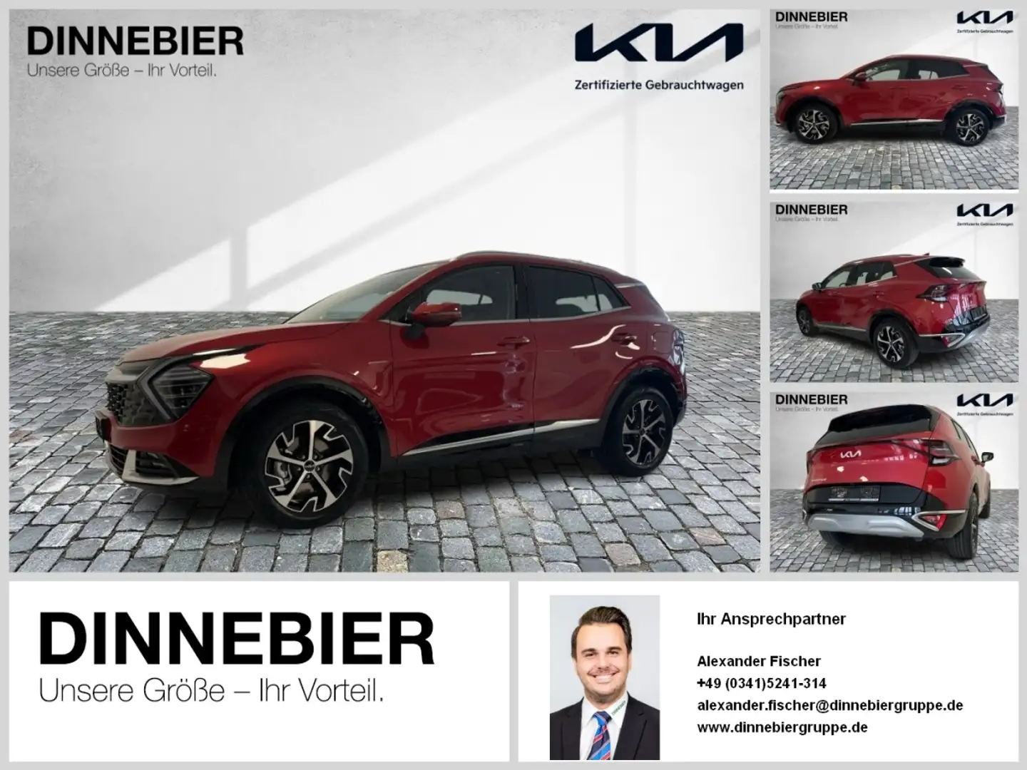 Kia Sportage 1.6T Spirit AWD LED+360°+Navi+SHZ Rot - 1