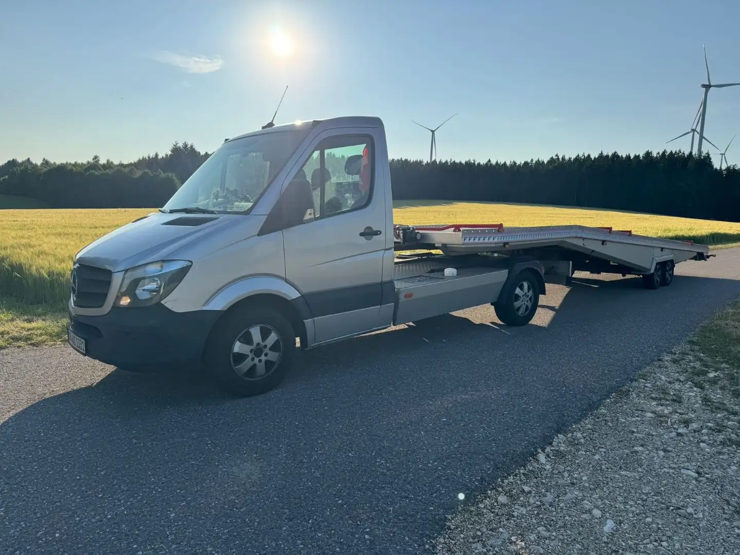 Mercedes-Benz Sprinter II 316 7.0t Autotransporter Sattelzug Silber - 1