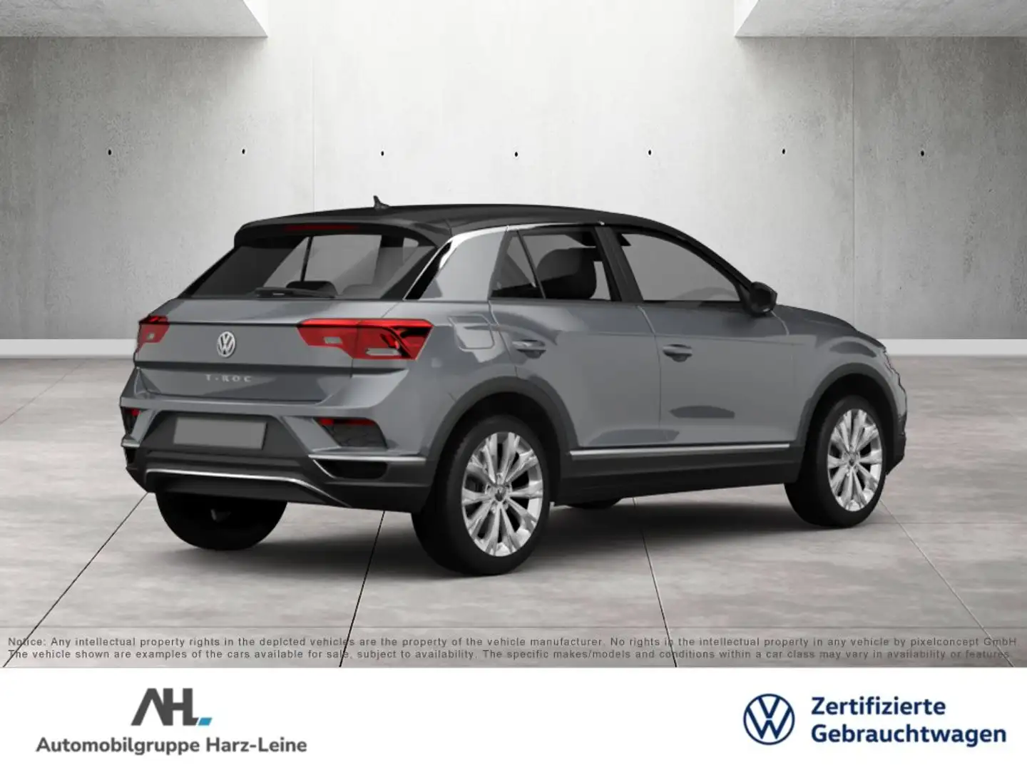 Volkswagen T-Roc 1.5 TSI R-Line DSG LED Navi ACC AHK RFK Grau - 2