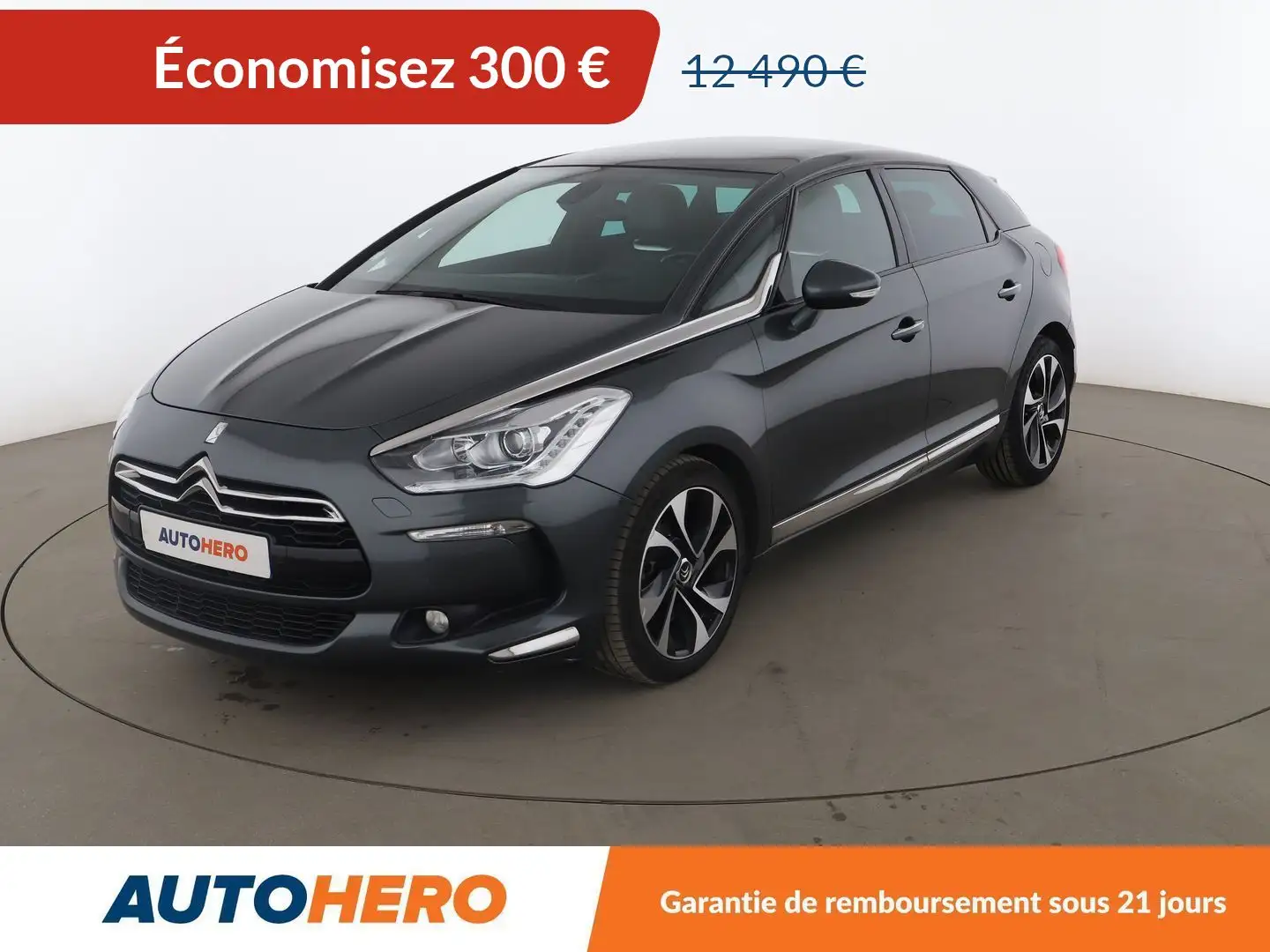 Citroen DS5 2.0 Blue-HDi Sport Chic EAT6 Gris - 1