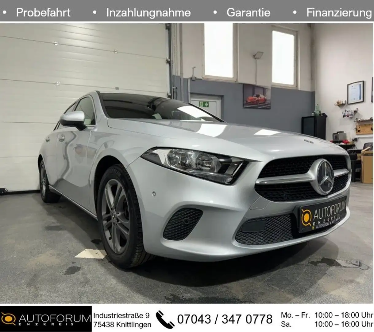 Mercedes-Benz A 250 DCT *R-KAMERA*NAVI*SHZ*VOLLLEDER Silber - 1