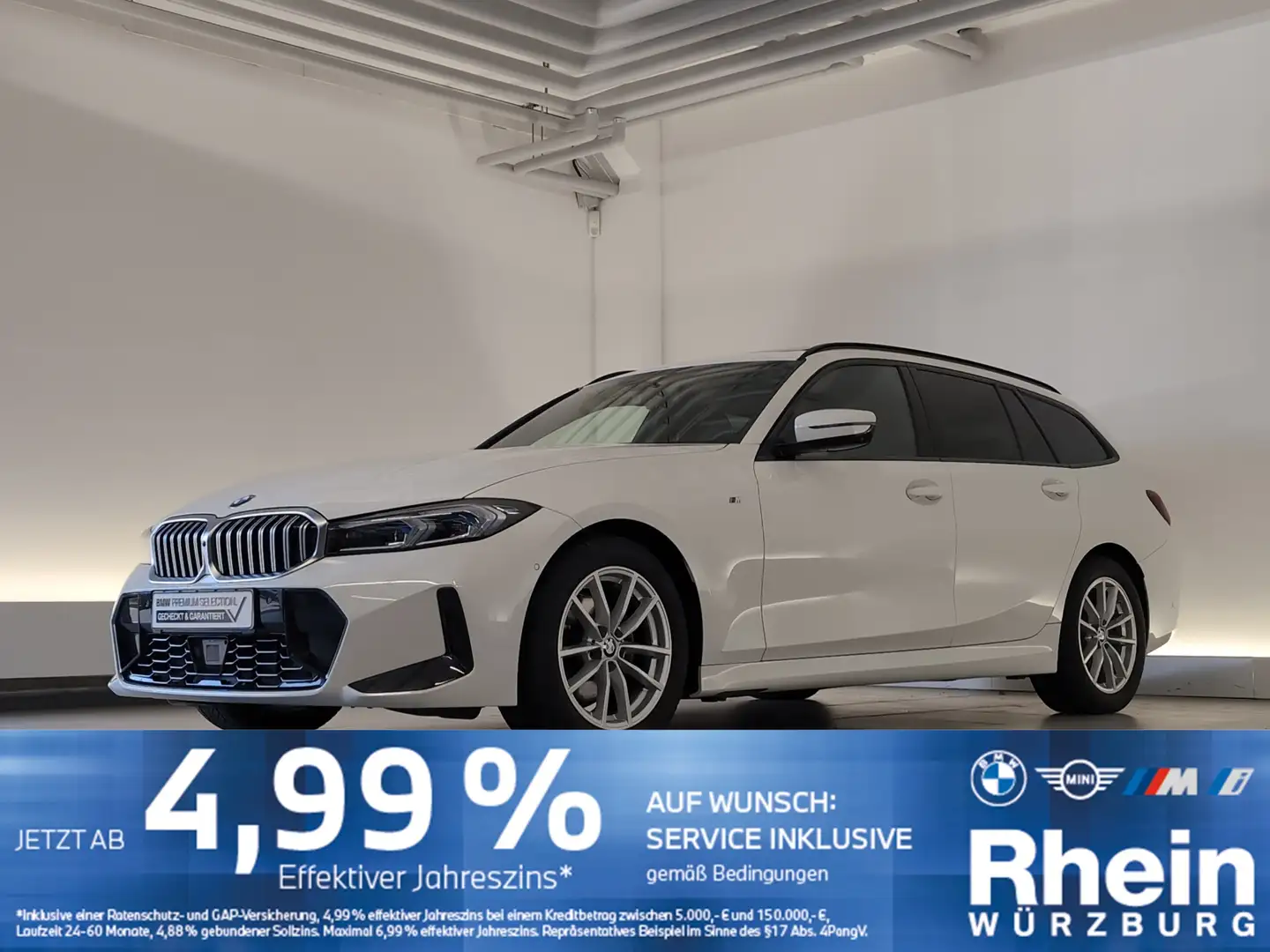 BMW 320 d Touring M Sportpaket Pano/SHZ/Ambiente  Pano/SHZ Weiß - 1