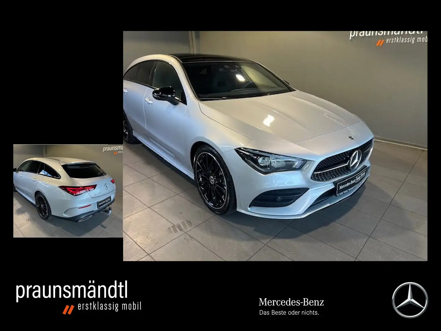 Mercedes-Benz CLA 250 4M SB AMG Night Pano/AHK/MBUX/LED/AMG19" Argent - 1