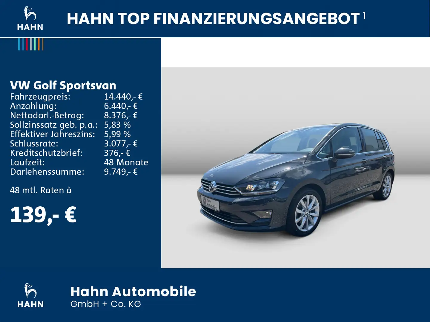 Volkswagen Golf Sportsvan Golf VII Sportsvan 1.4TSI DSG High Xen PDC Sitzh Grau - 2