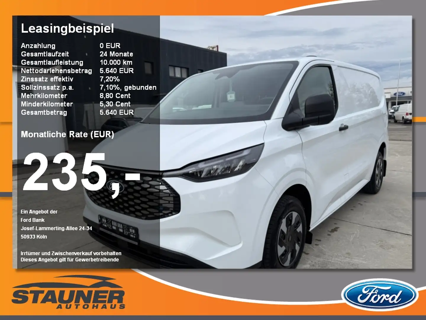 Ford Transit Custom Trend 320L1 Elektro RFK AHK Alb - 1