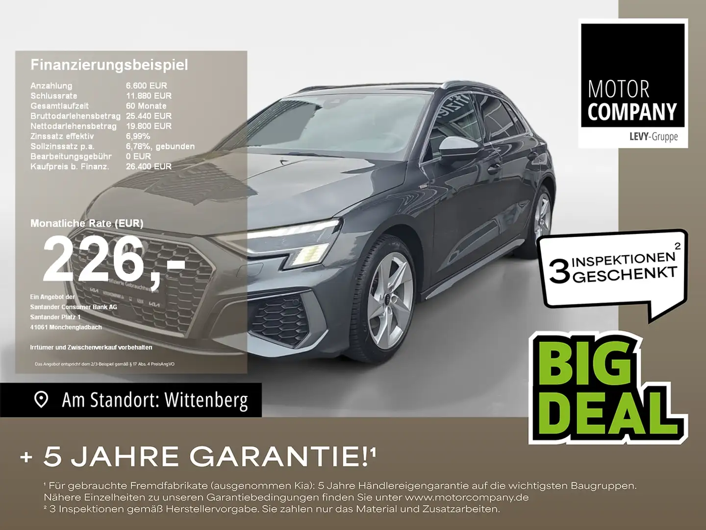 Audi A3 Sportback 35 2.0 TDI S-Line ++DSG+LED+Matrix++ Grijs - 1