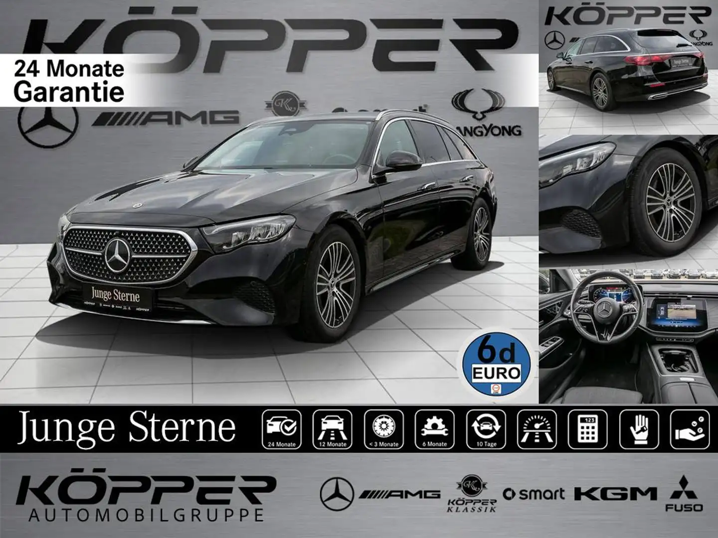 Mercedes-Benz E 200 T Avantgarde Black Standhzg. AHK Distronic Schwarz - 1