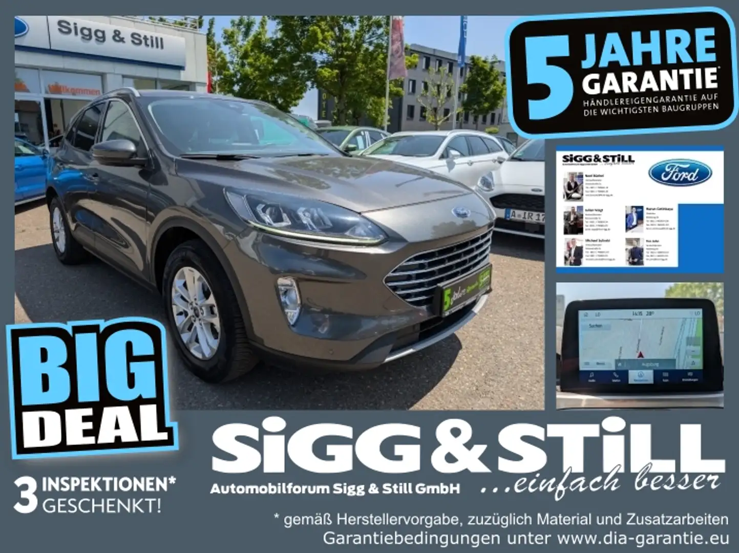 Ford Kuga 2.5 PHEV Titanium NAVI*SPUR*SHZ*LHZ*CAM*PDC Grau - 1