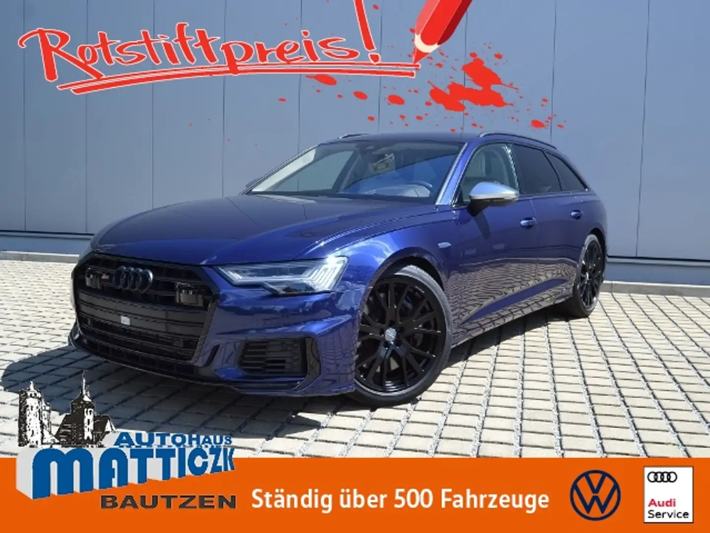 Audi S6 Avant 3.0 TDI qu. BLACK-PAKET/LUFT/STAND-HZ/HD-MA Blau - 1