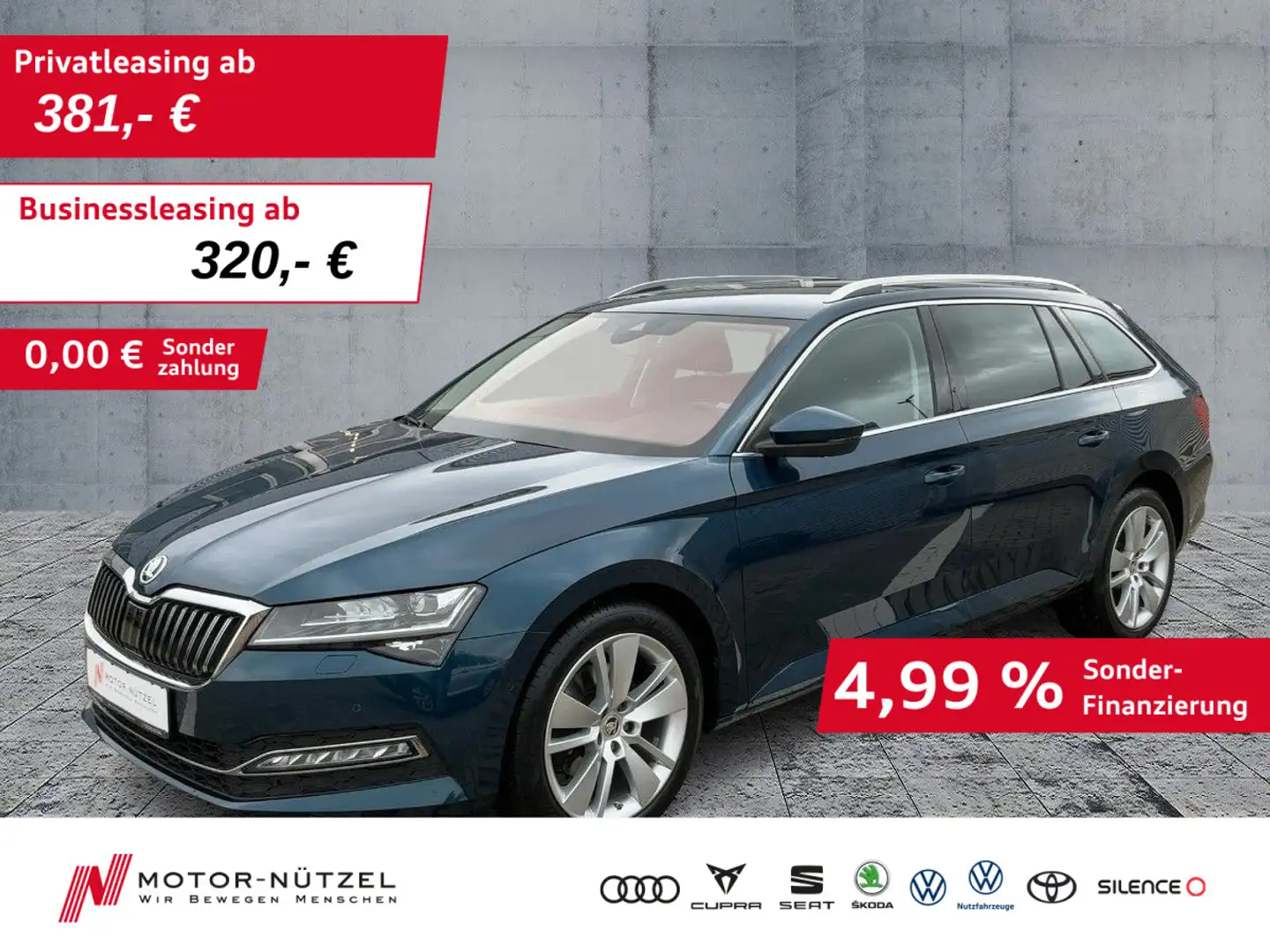 Skoda Superb Combi 2.0 TDI DSG STYLE LED+NAV+AHK+2xSHZ Blau - 1
