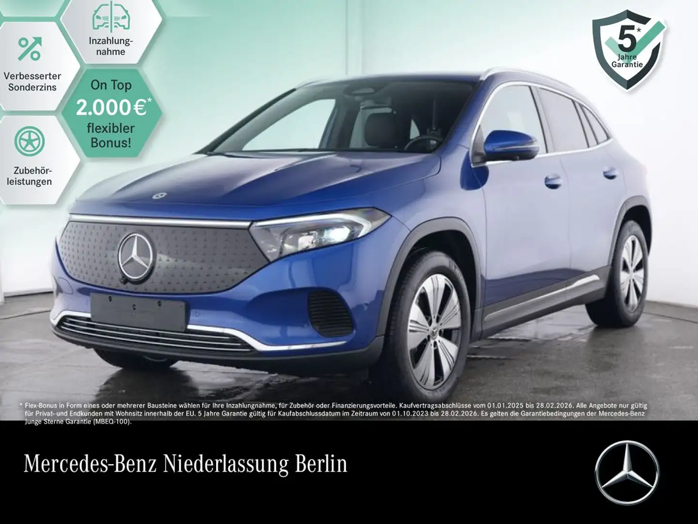 Mercedes-Benz EQA 300 4M PROG+ADVANCED+AHK+360+SPUR Blau - 1