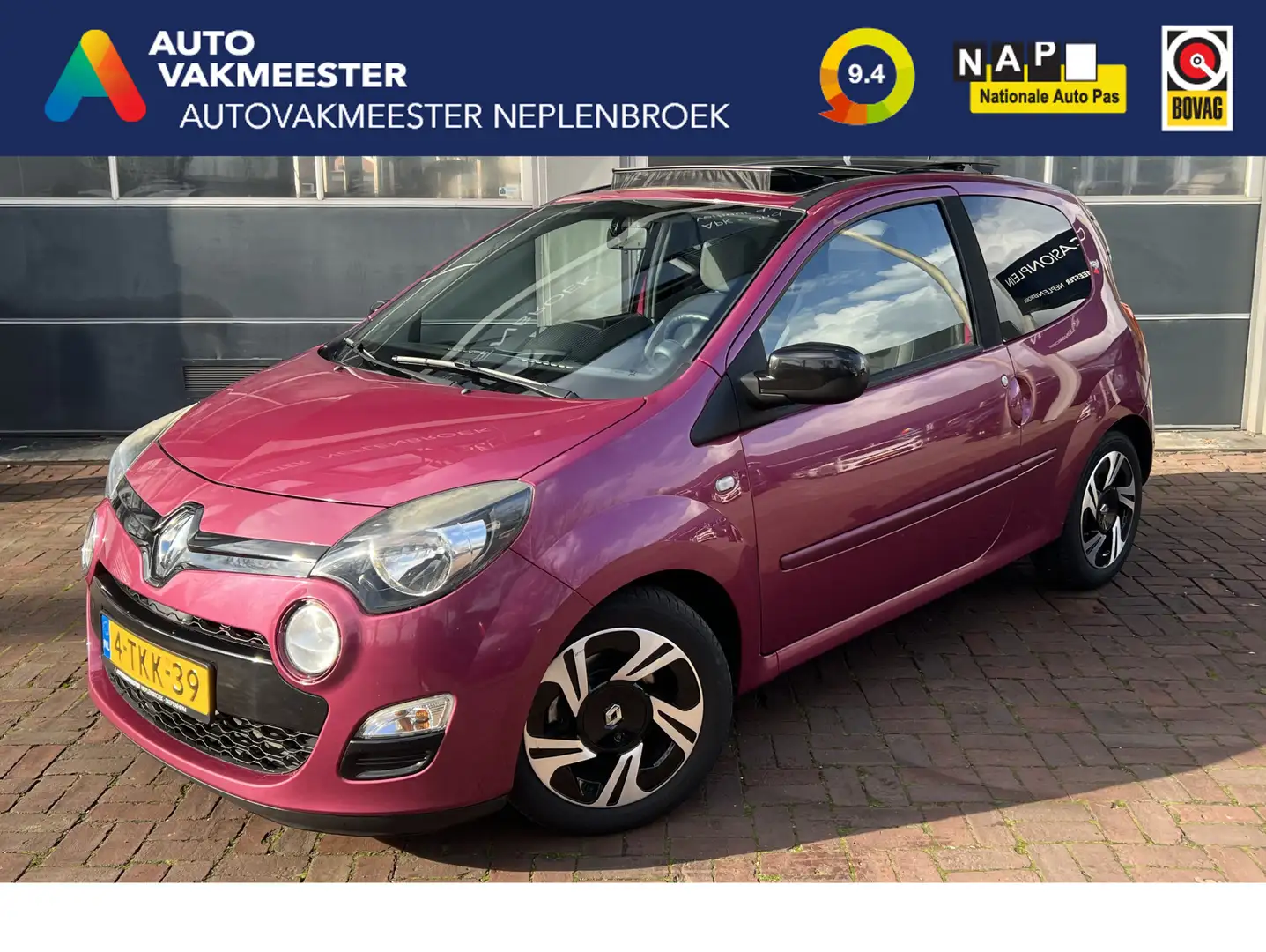 Renault Twingo 1.2 16V Dynamique Bj 2014 km 113.000 Airco,14Inch Paars - 1