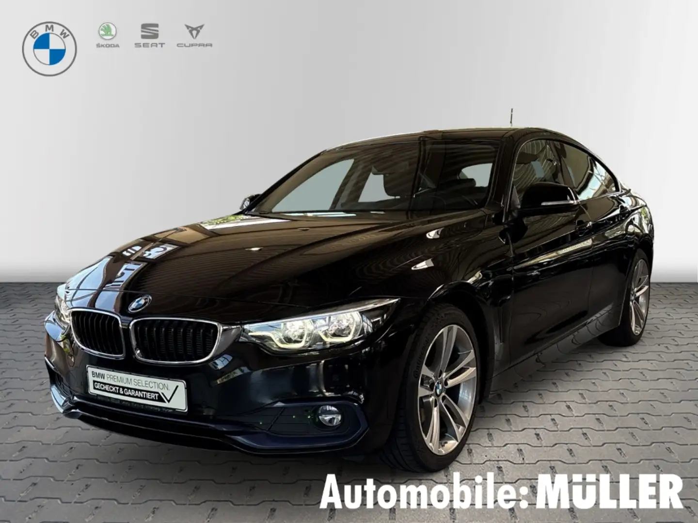BMW 420 Gran Coupe Sport Line d HUD AHK-klappbar Navi Lede Noir - 1