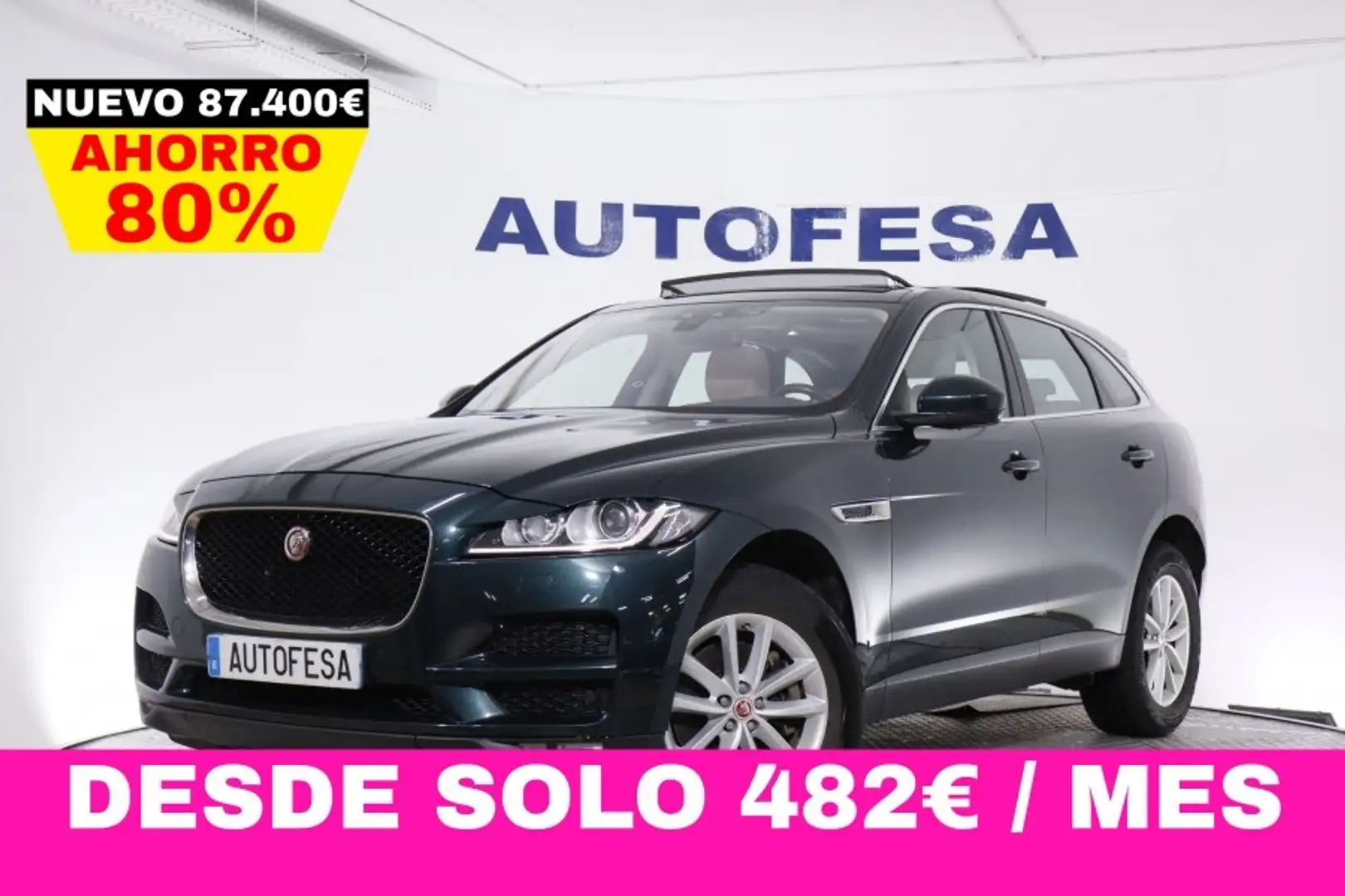 Jaguar F-Pace 3.0D V6 300CV 4WD PORTFOLIO AUTO 5P S/S # TECHO EL Verde - 1
