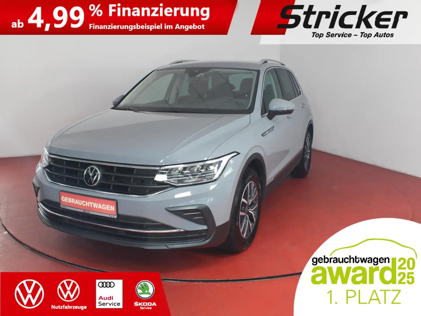 Volkswagen Tiguan Life 1.5TSI 273,-ohne Anzahlung Navi AHK Grau - 1