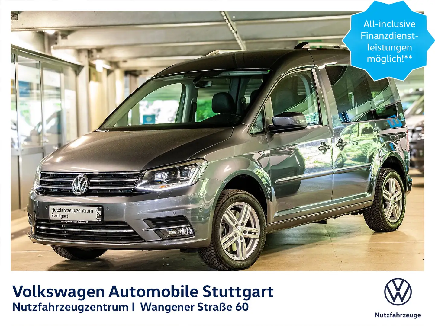Volkswagen Caddy Highline DSG 1.4 TSI  Euro 6d Temp Grijs - 1