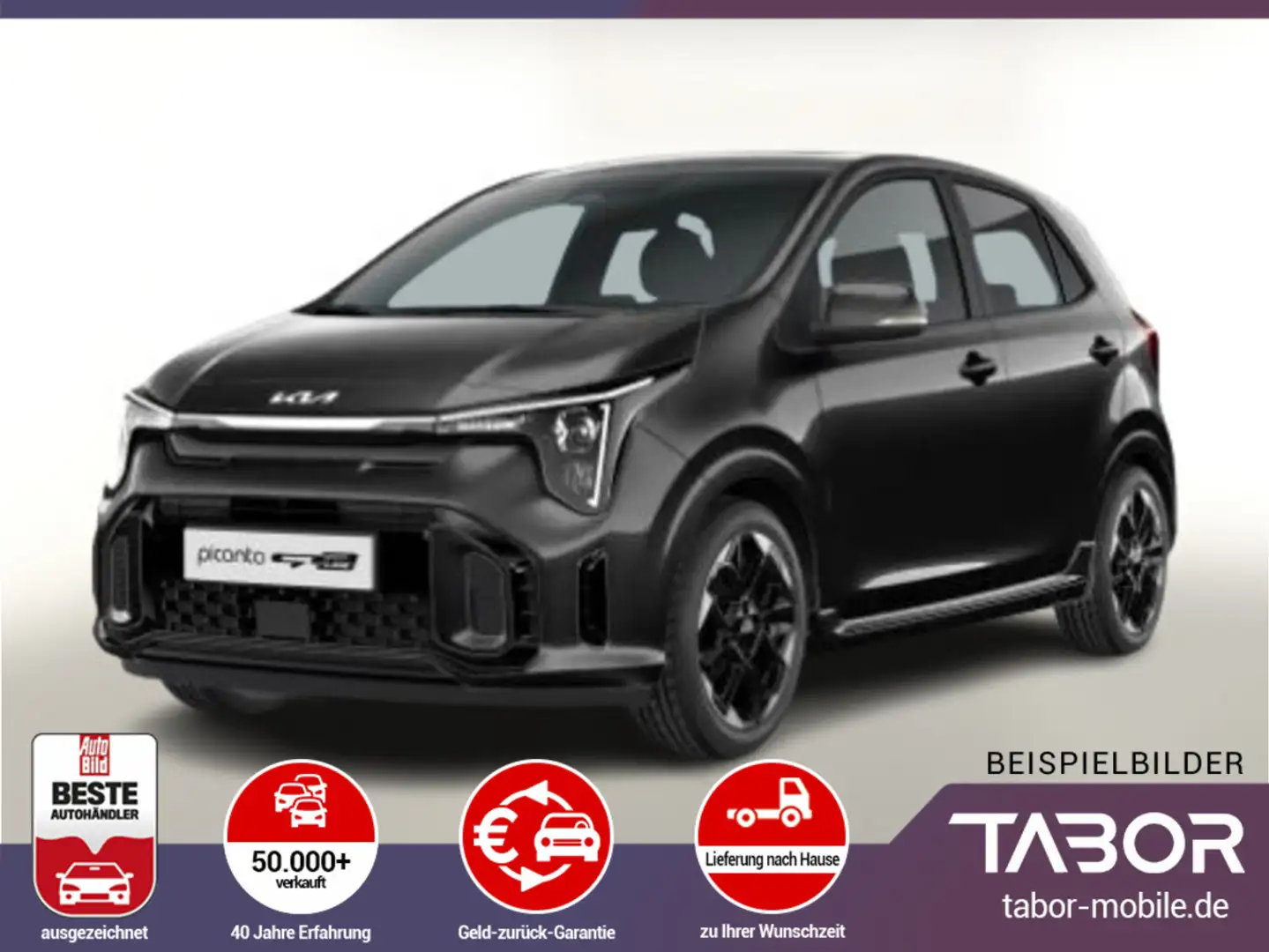 Kia Picanto 1.2 79 AMT GT-Line LED Keyl Kam PDC Temp Nero - 1