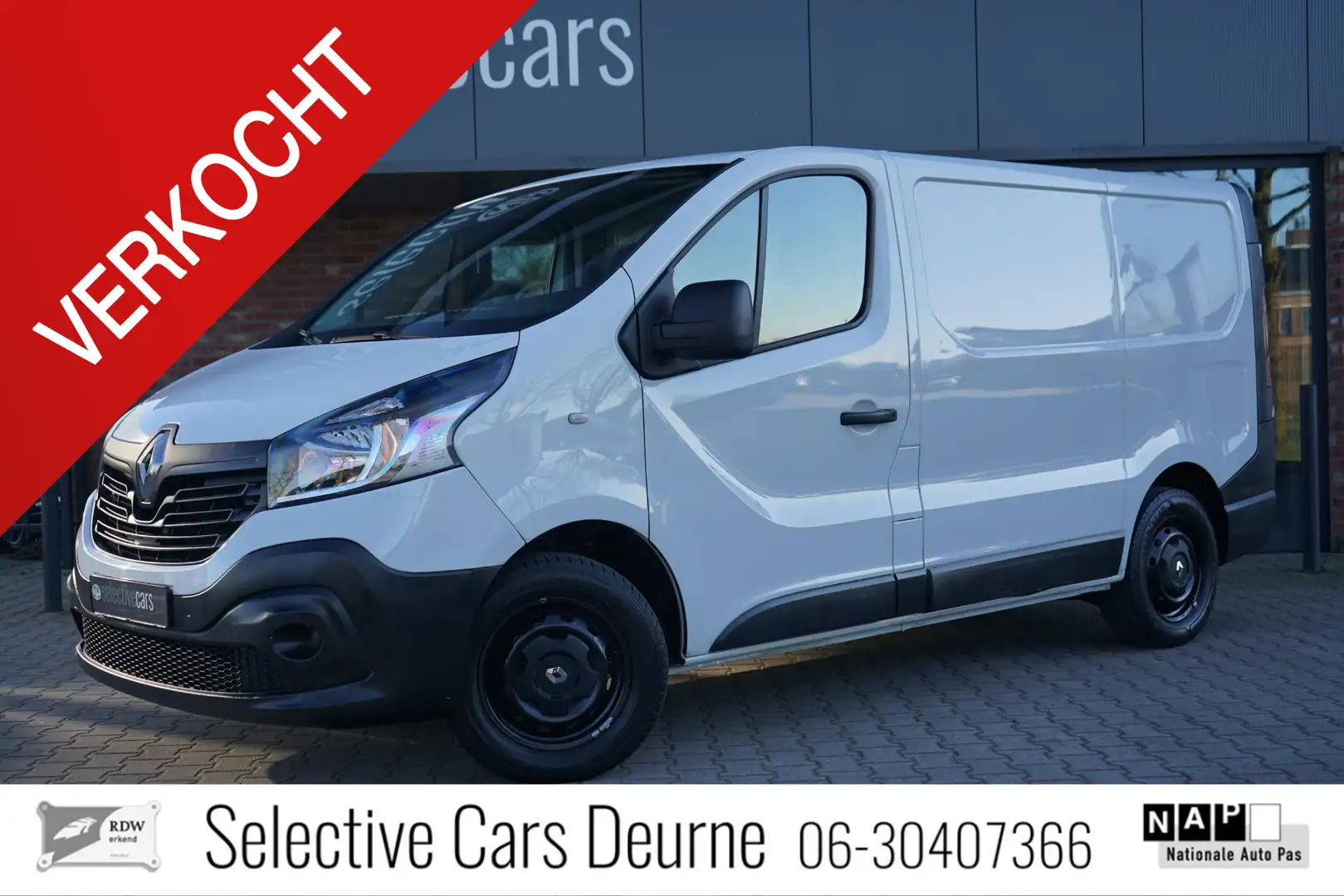 Renault Trafic 1.6 dCi T27 L1H1 Comfort , Bluetooth, Trekhaak, 3- Blanco - 1