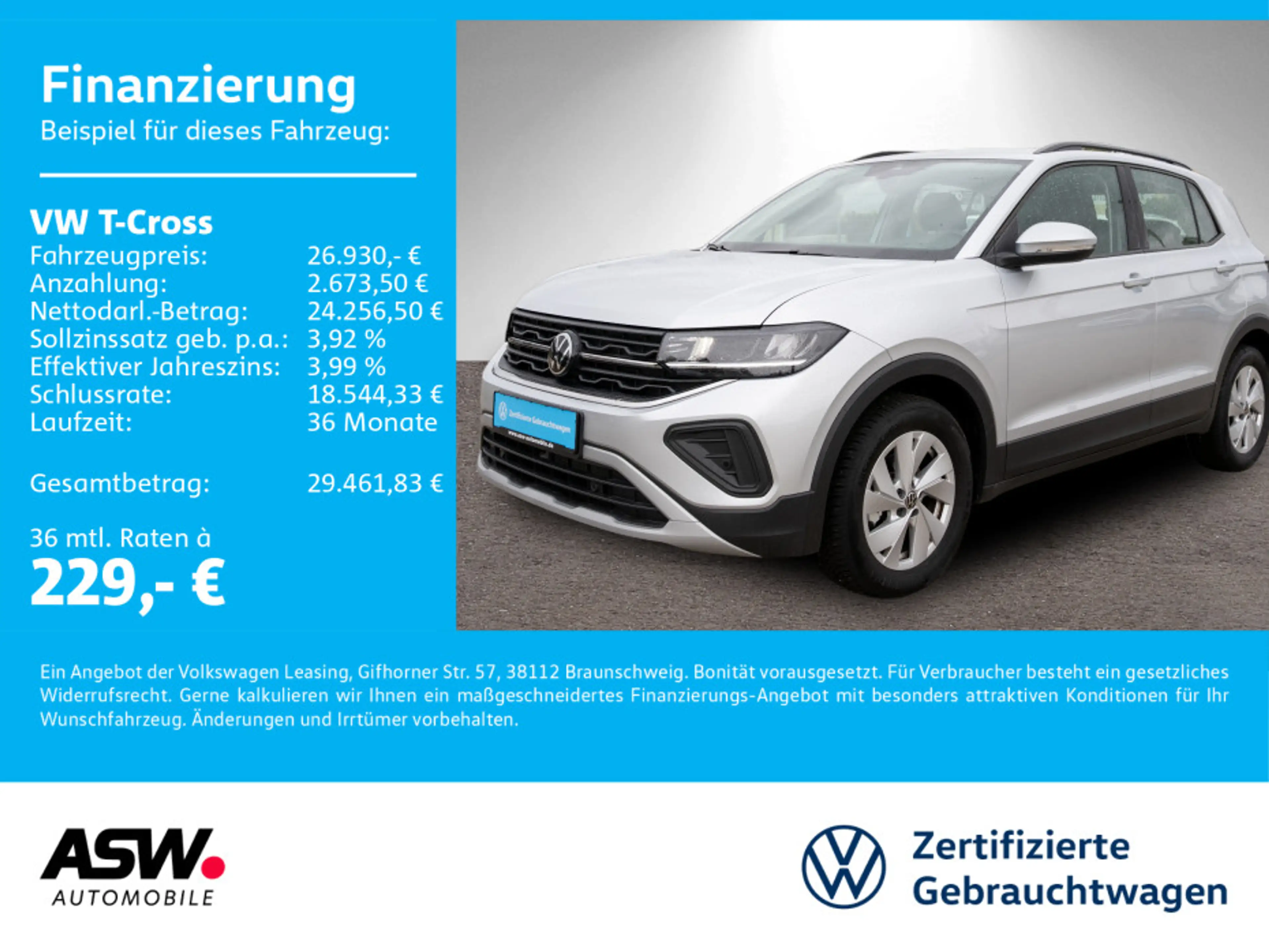 Volkswagen T-Cross Life 1.5 DSG LED Navi EFK ACC PDC SHZ