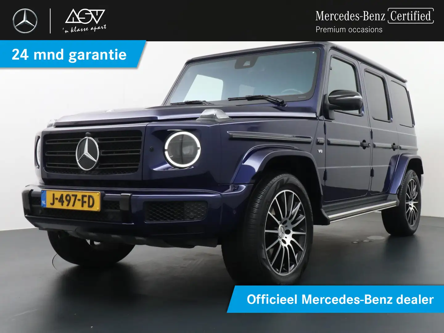 Mercedes-Benz G 500 | Schuif - Kanteldak | Trekhaak | 360° Camera | De Blu/Azzurro - 1