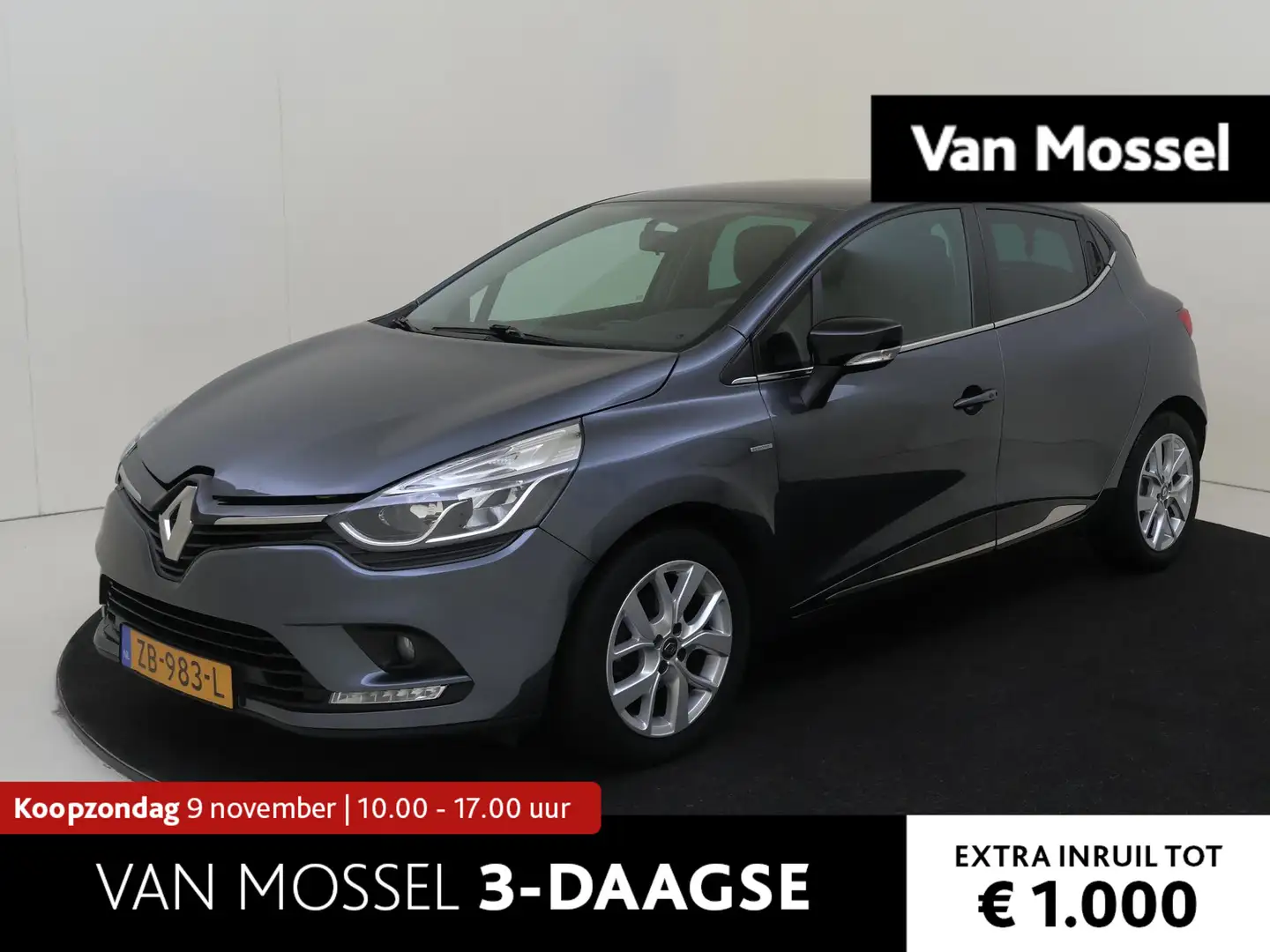 Renault Clio 0.9 TCe Limited 90PK | Airco | Navigatie | Parkeer Grijs - 1