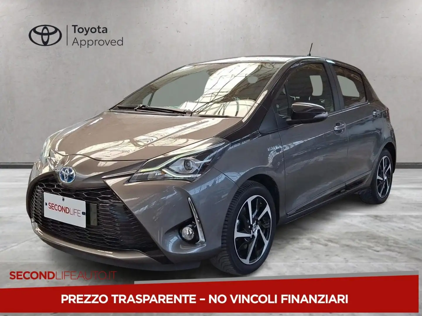 Toyota Yaris 5p 1.5h Lounge Blue Grigio - 1