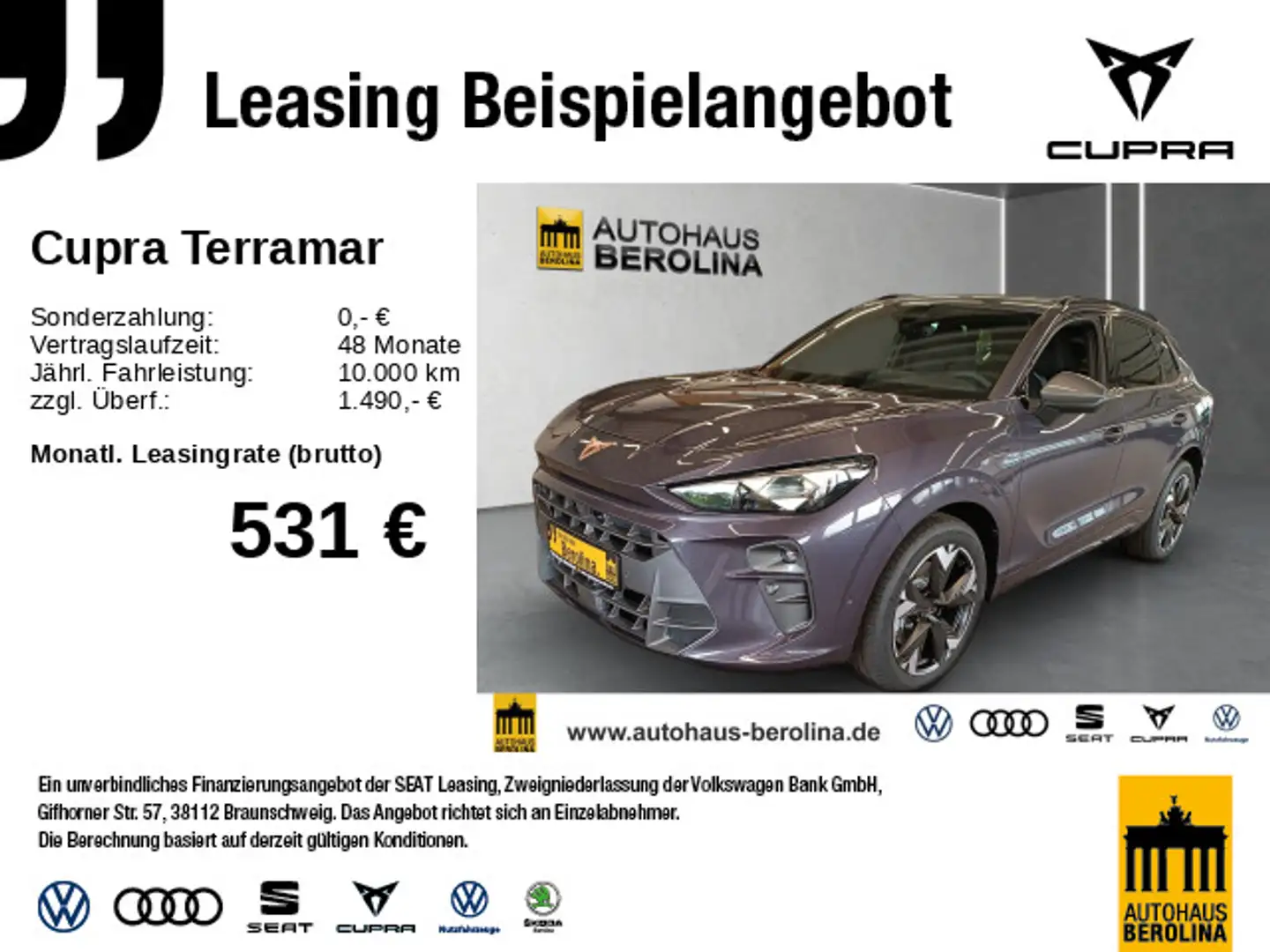 CUPRA Terramar 1.5 e-Hybrid DSG *MATRIX*HuD*ACC*R-CAM* Violett - 1