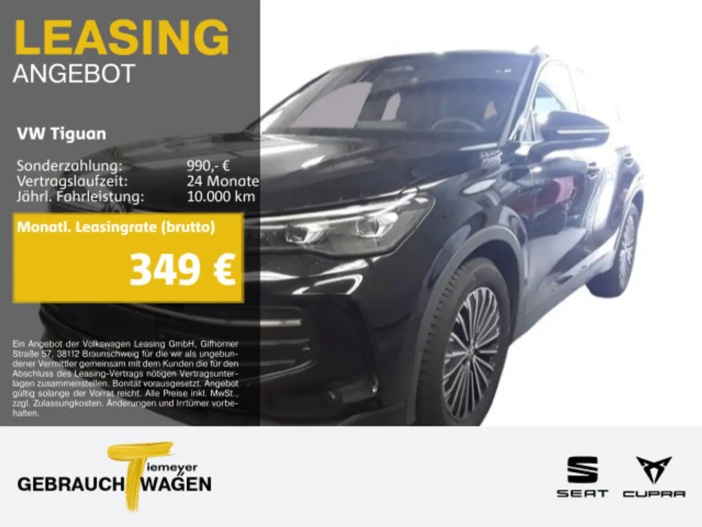 Volkswagen Tiguan 1.5 eTSI DSG GOAL+ ST.HEIZ H/K HuD IQ.LIG Schwarz - 1